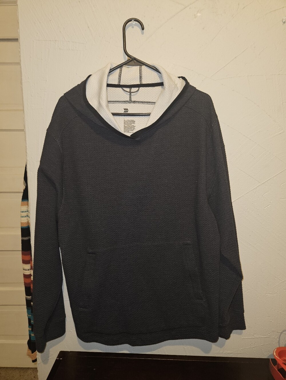 all in motion Men's Crewneck Hoodie in Charcoal with White Lining